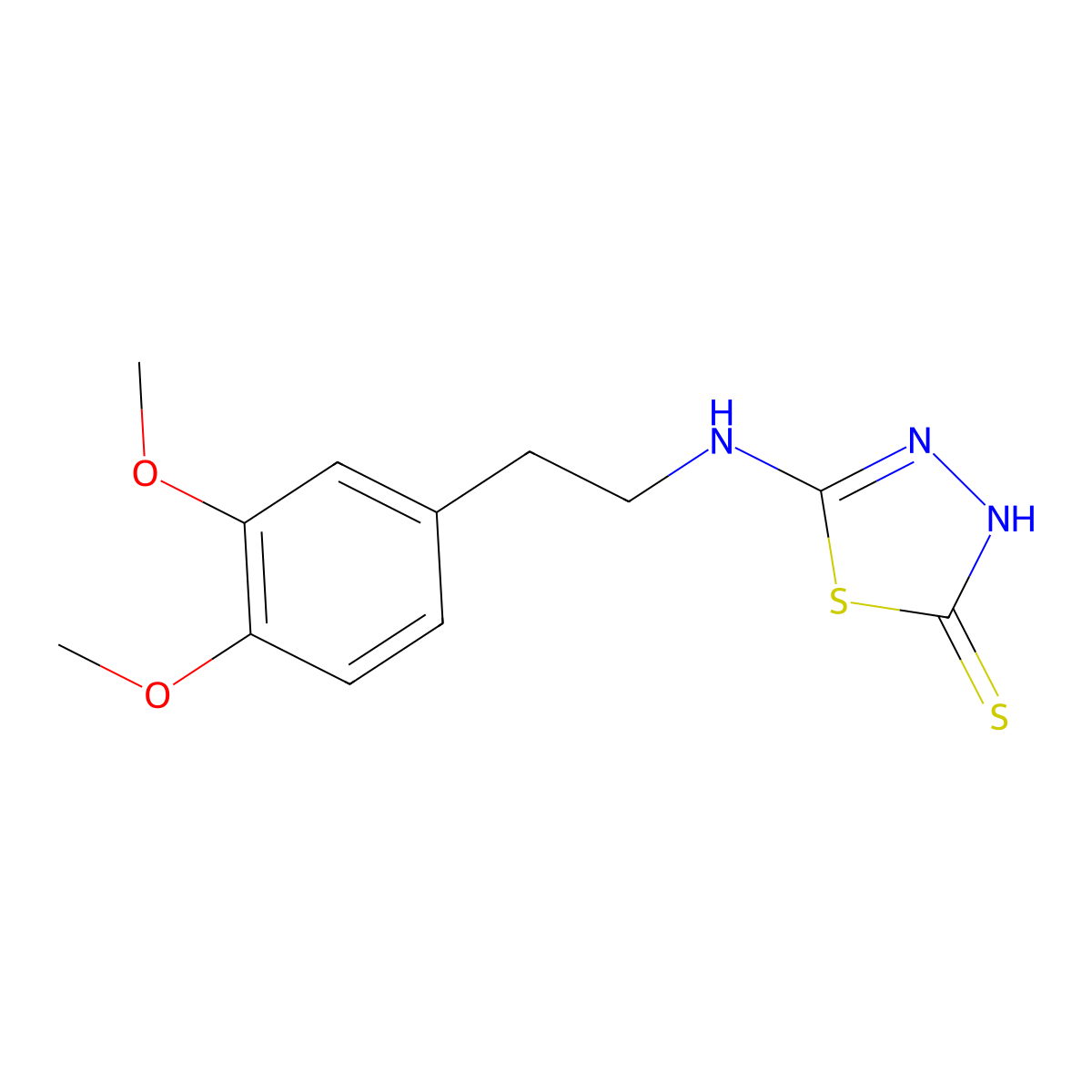 5-{[2-(3,4-Dimethoxyphenyl)ethyl]amino}-1,3,4-thiadiazole-2-thiol molecular structure, CAS 742094-74-2