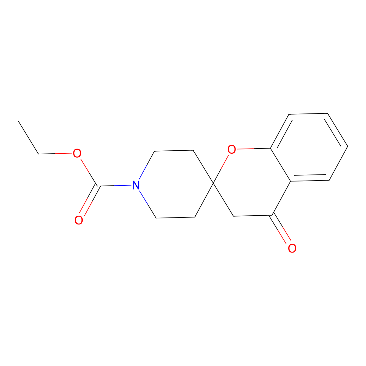 Ethyl 4-oxo-3,4-dihydrospiro[1-benzopyran-2,4'-piperidine]-1'-carboxylate molecular structure, CAS 742094-83-3
