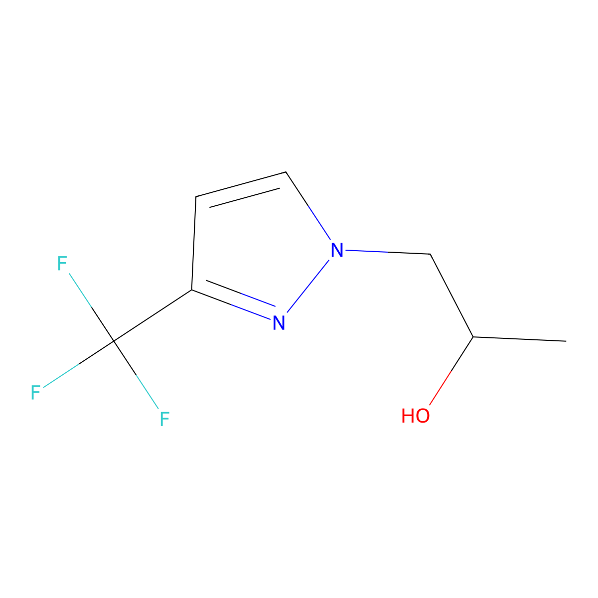 1-[3-(Trifluoromethyl)pyrazol-1-yl]propan-2-ol molecular structure, CAS 742096-93-1