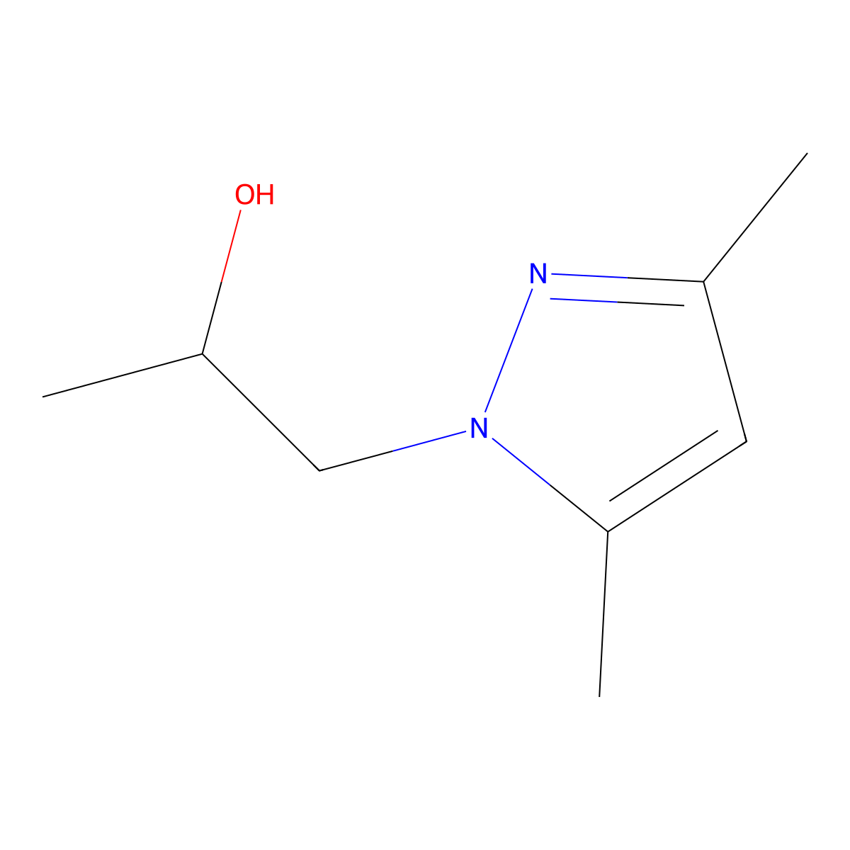 1-(3,5-Dimethyl-1H-pyrazol-1-yl)propan-2-ol molecular structure, CAS 742097-03-6