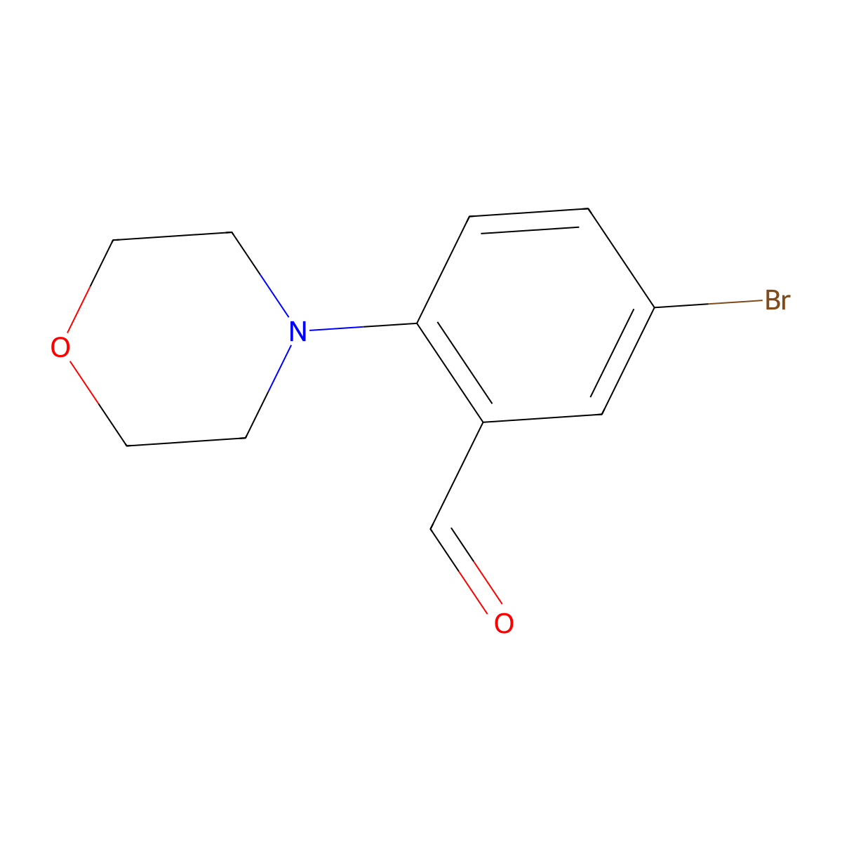 5-Bromo-2-morpholinobenzaldehyde molecular structure, CAS 742099-65-6