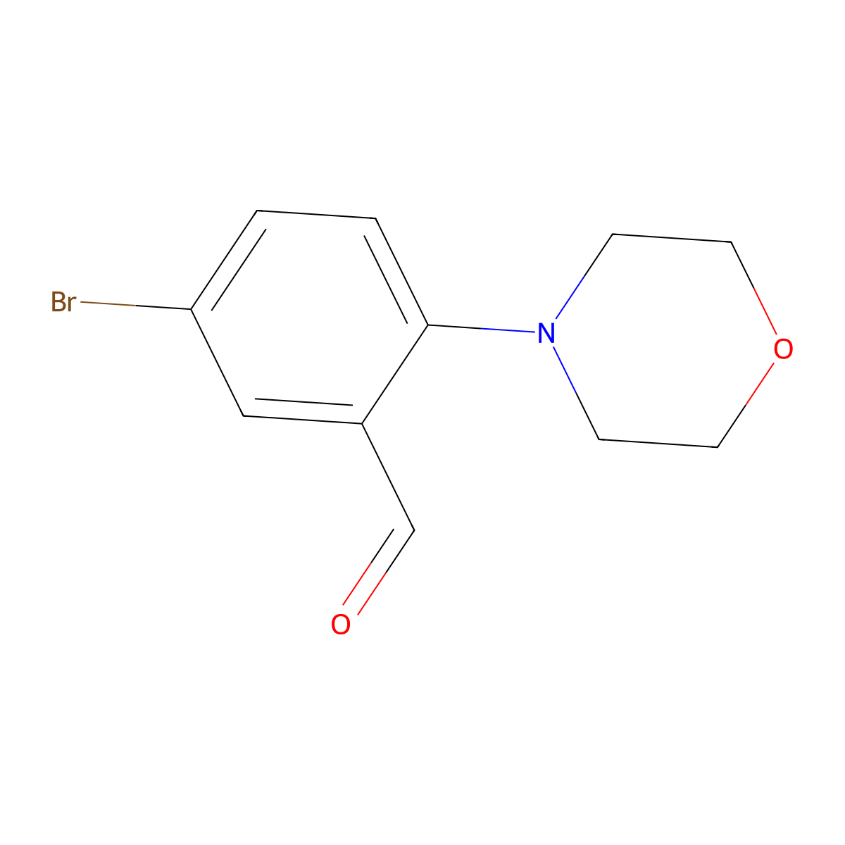 5-Bromo-2-morpholinobenzaldehyde molecular structure, CAS 742099-65-6