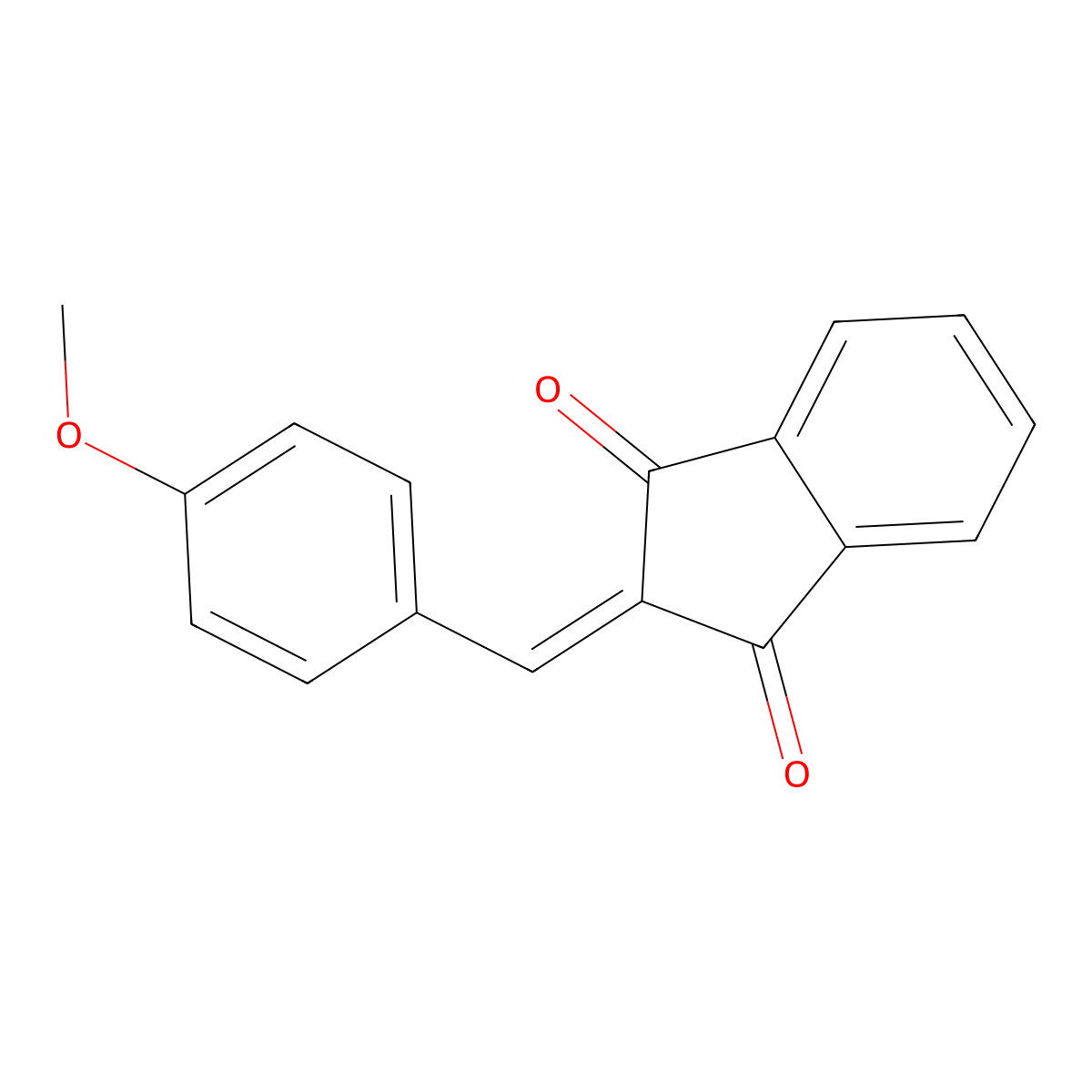2-(4-Methoxybenzylidene)-1H-indene-1,3(2H)-dione molecular structure, CAS 7421-76-3