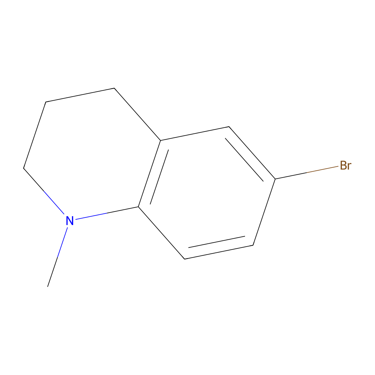 6-Bromo-1-methyl-1,2,3,4-tetrahydroquinoline molecular structure, CAS 742100-16-9