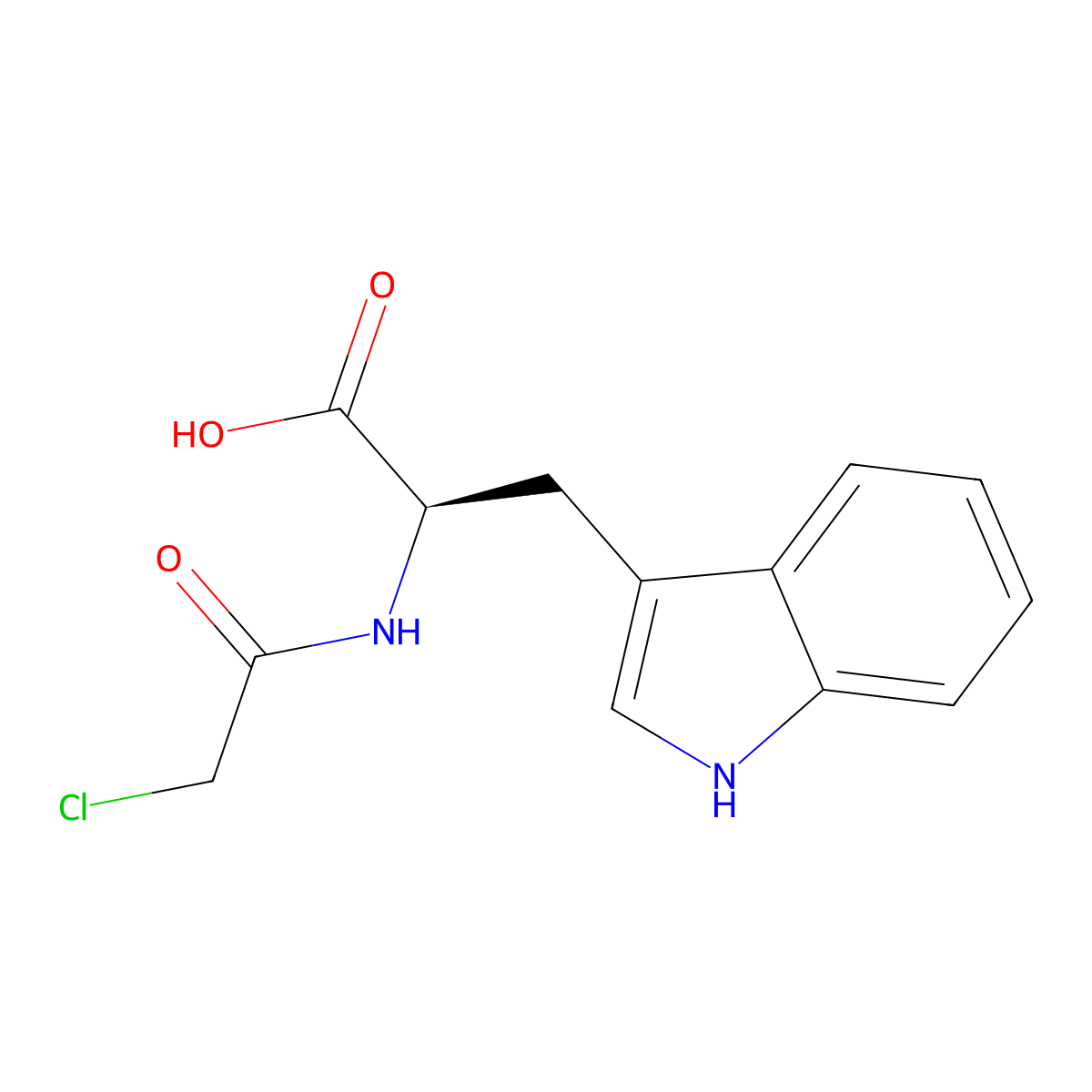 N-(2-Chloroacetyl)-D-tryptophan molecular structure, CAS 742100-62-5