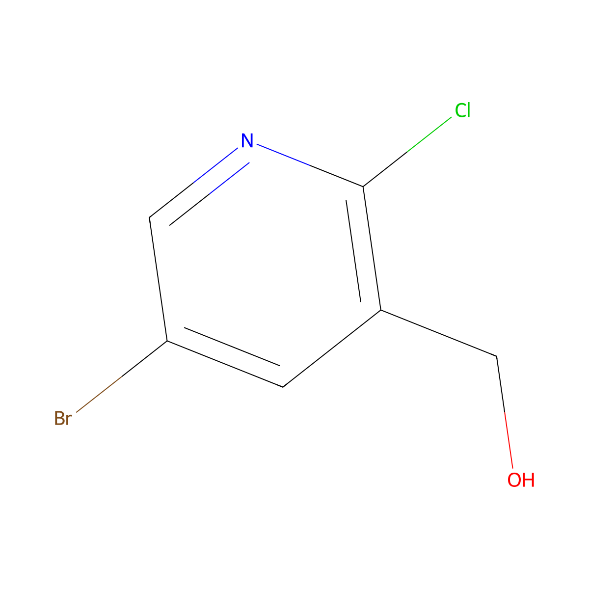 (5-Bromo-2-chloropyridin-3-yl)methanol molecular structure, CAS 742100-75-0