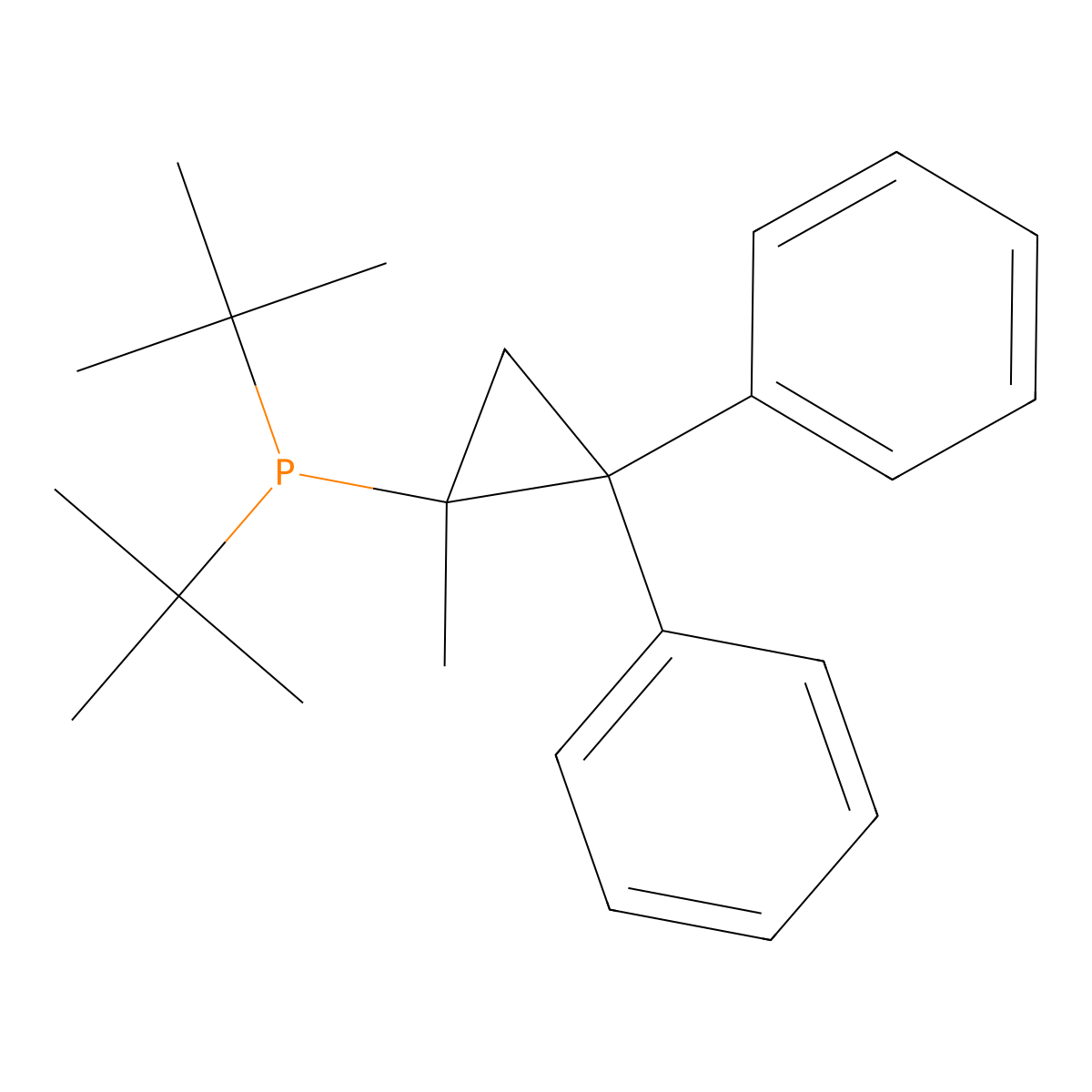 Di-tert-butyl(1-methyl-2,2-diphenylcyclopropyl)phosphine , cBRIDP molecular structure, CAS 742103-27-1