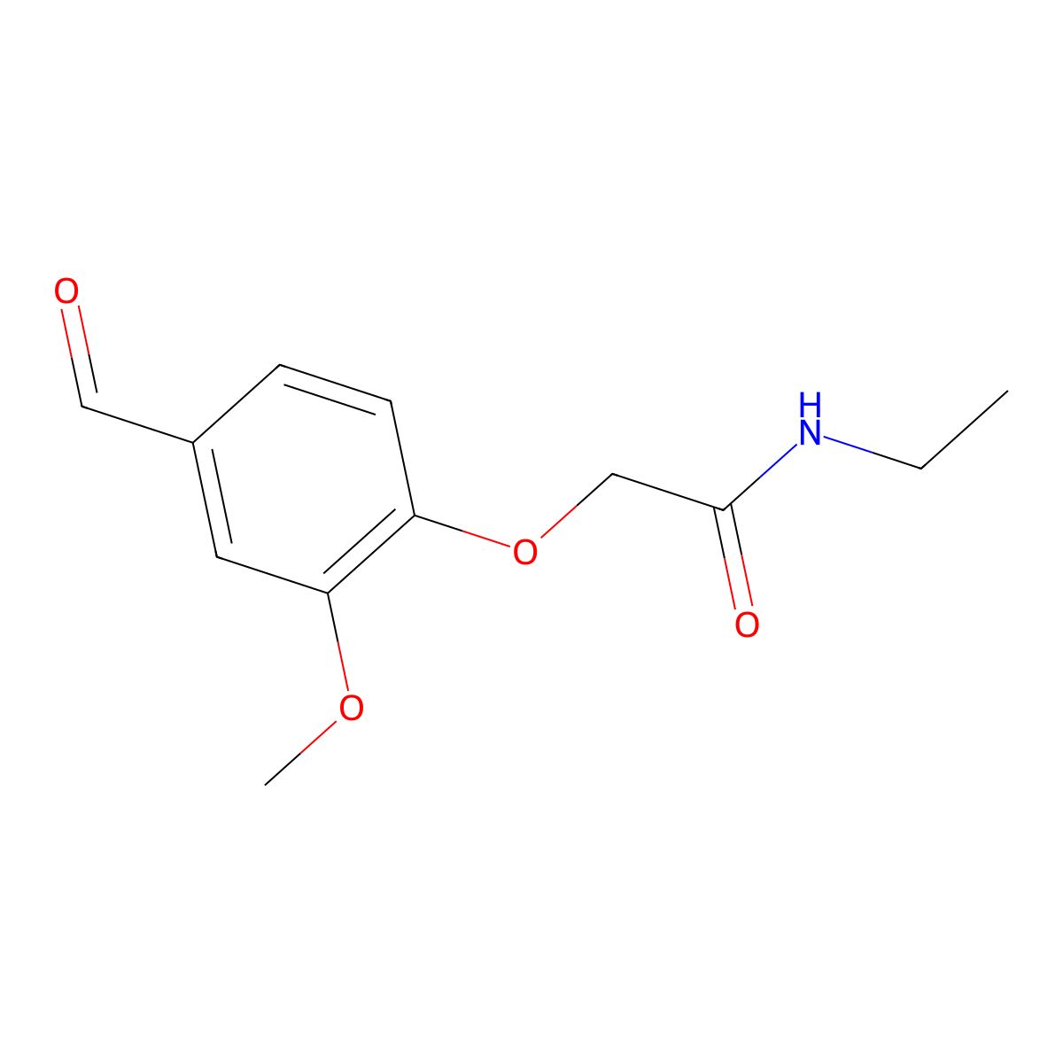N-ethyl-2-(4-formyl-2-methoxyphenoxy)acetamide molecular structure, CAS 742116-67-2