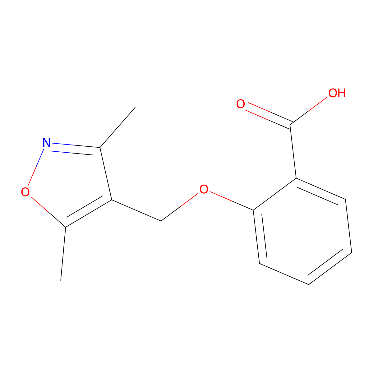 2-[(3,5-Dimethylisoxazol-4-yl)methoxy]benzoic acid molecular structure, CAS 742120-03-2