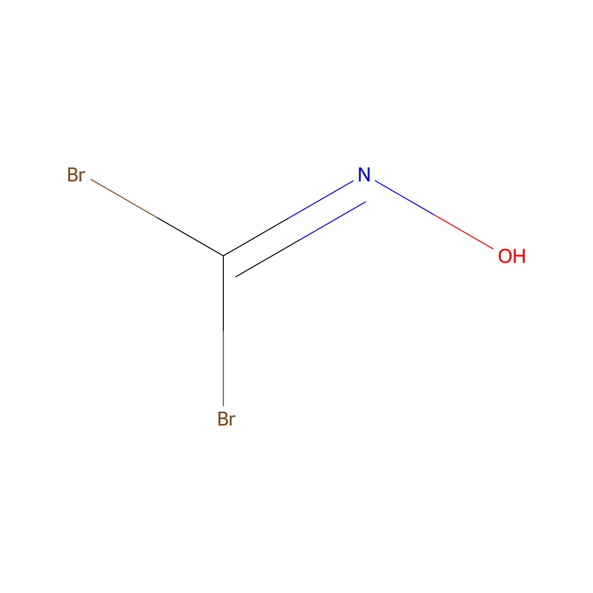 1-bromo-N-hydroxymethanecarbonimidoyl bromide molecular structure, CAS 74213-24-4