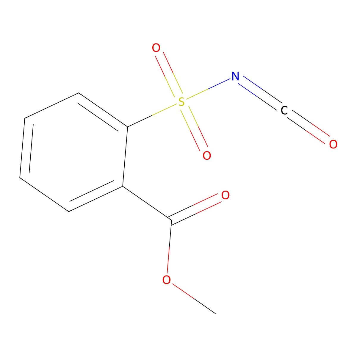 Benzoic acid, 2-(isocyanatosulfonyl)-, methyl ester molecular structure, CAS 74222-95-0