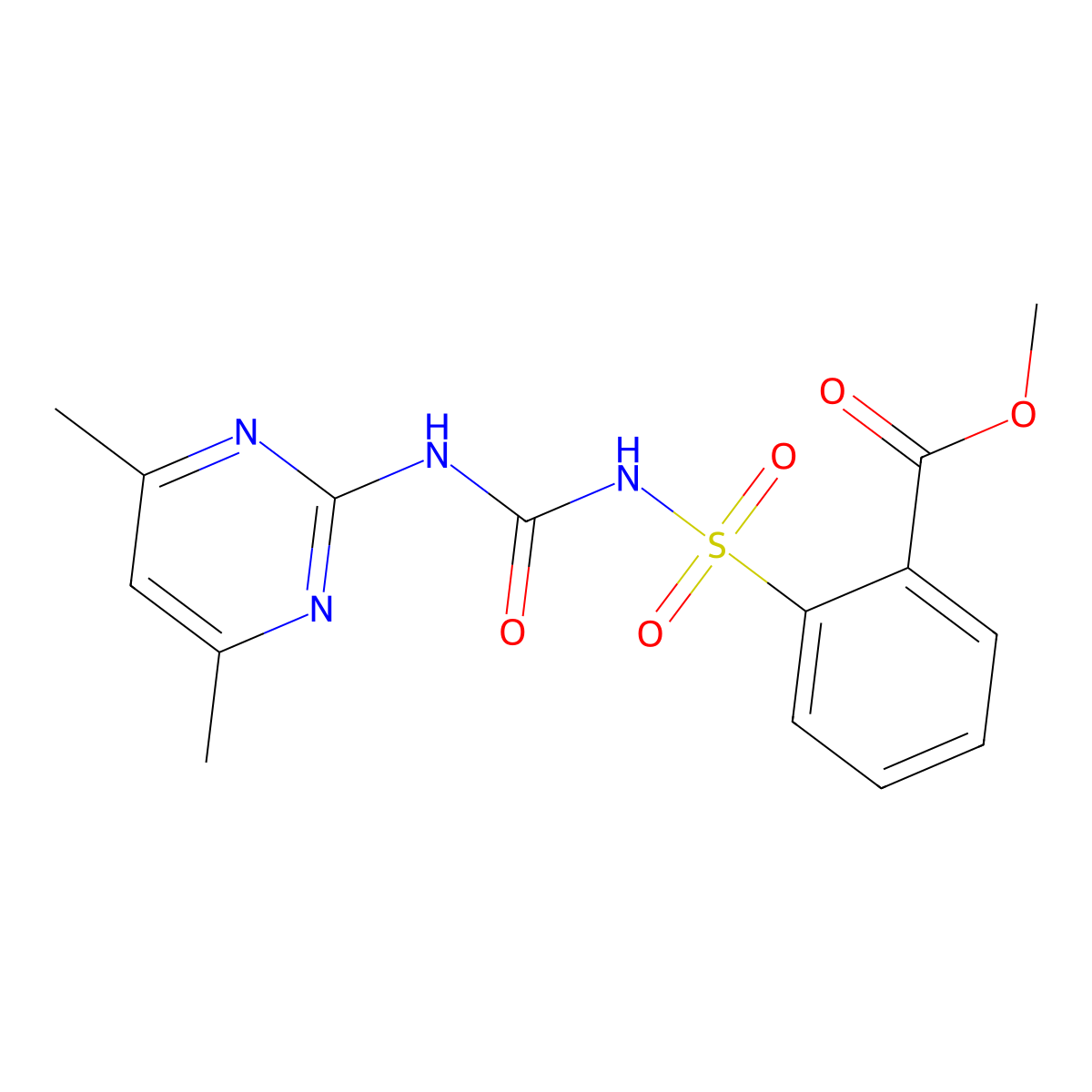 Sulfometuron-methyl molecular structure, CAS 74222-97-2