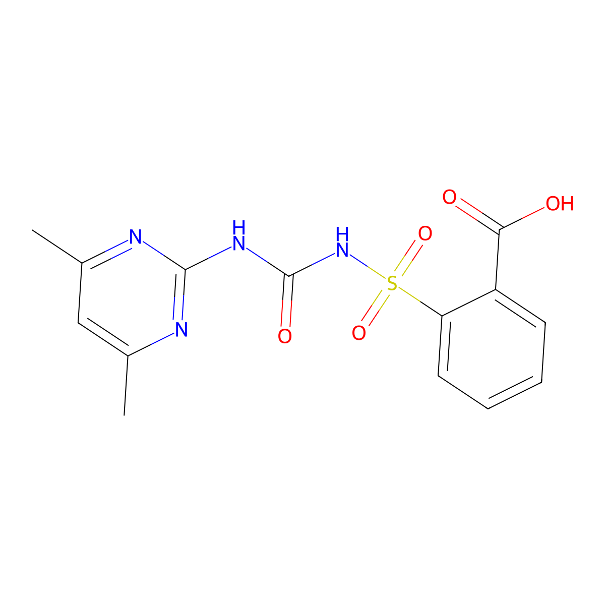 Sulfometuron molecular structure, CAS 74223-56-6