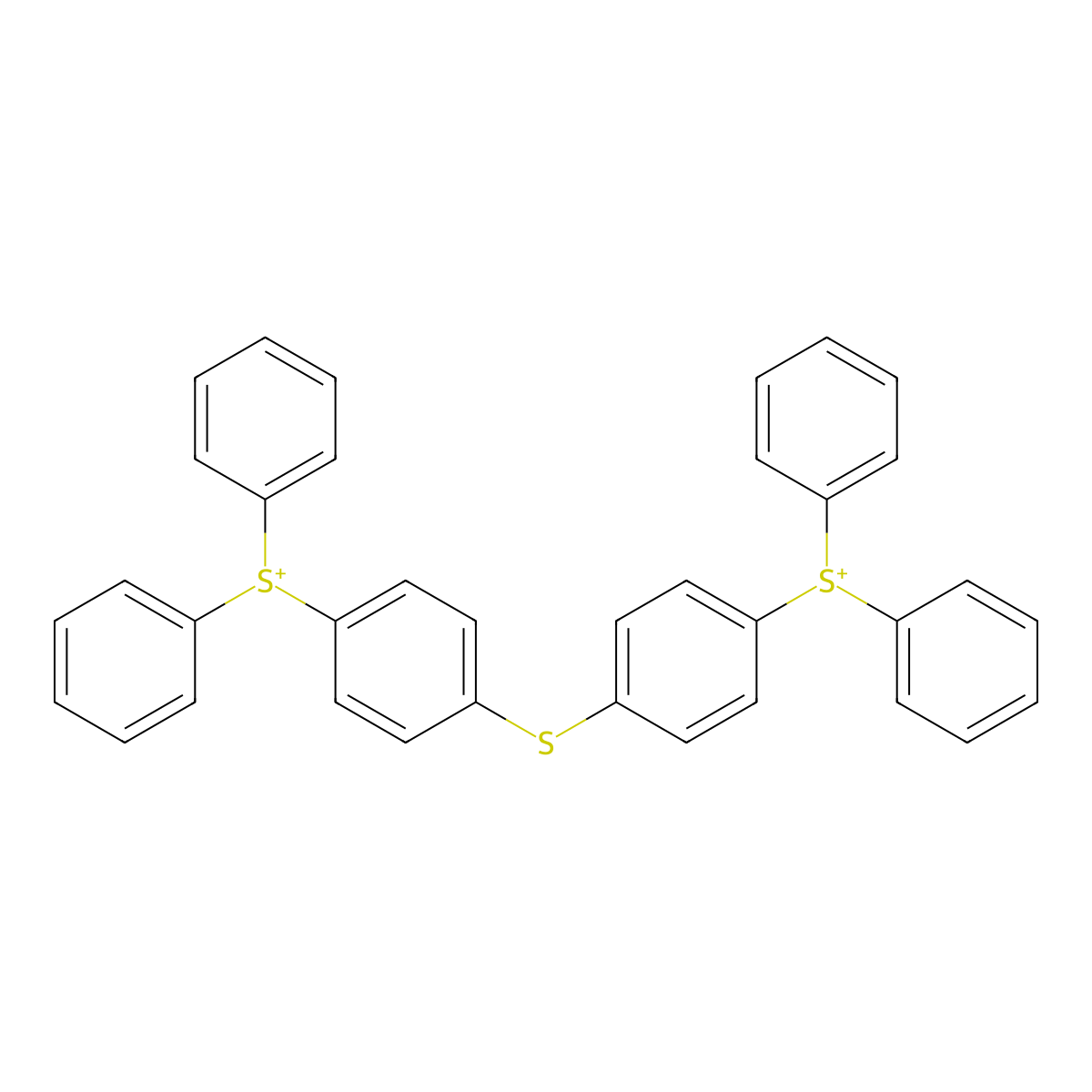 (Sulfanediyldibenzene-4,1-diyl)bis(diphenylsulfonium) molecular structure, CAS 74227-34-2