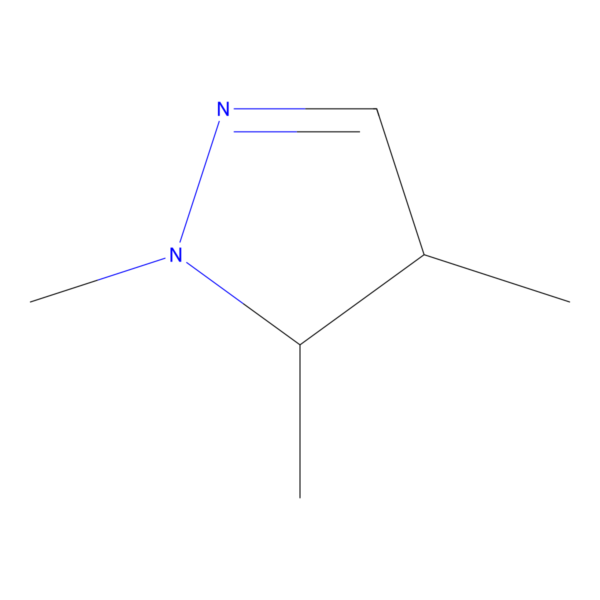 2-Pyrazoline, 1,4,5-trimethyl- molecular structure, CAS 7423-11-2