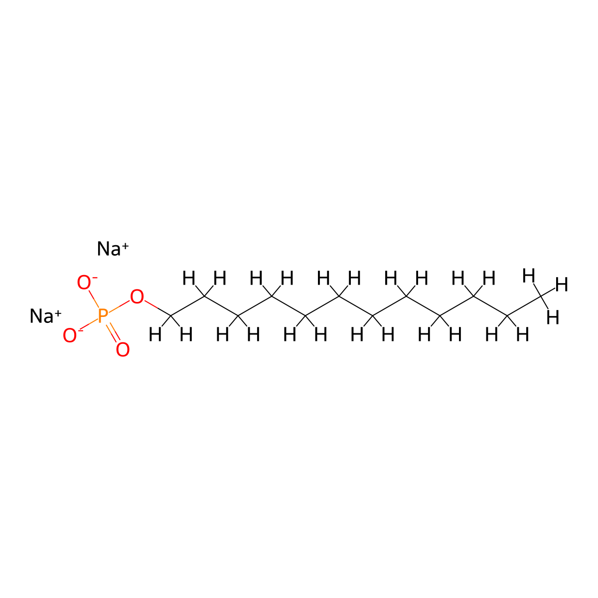 Disodium Lauryl Phosphate molecular structure, CAS 7423-32-7