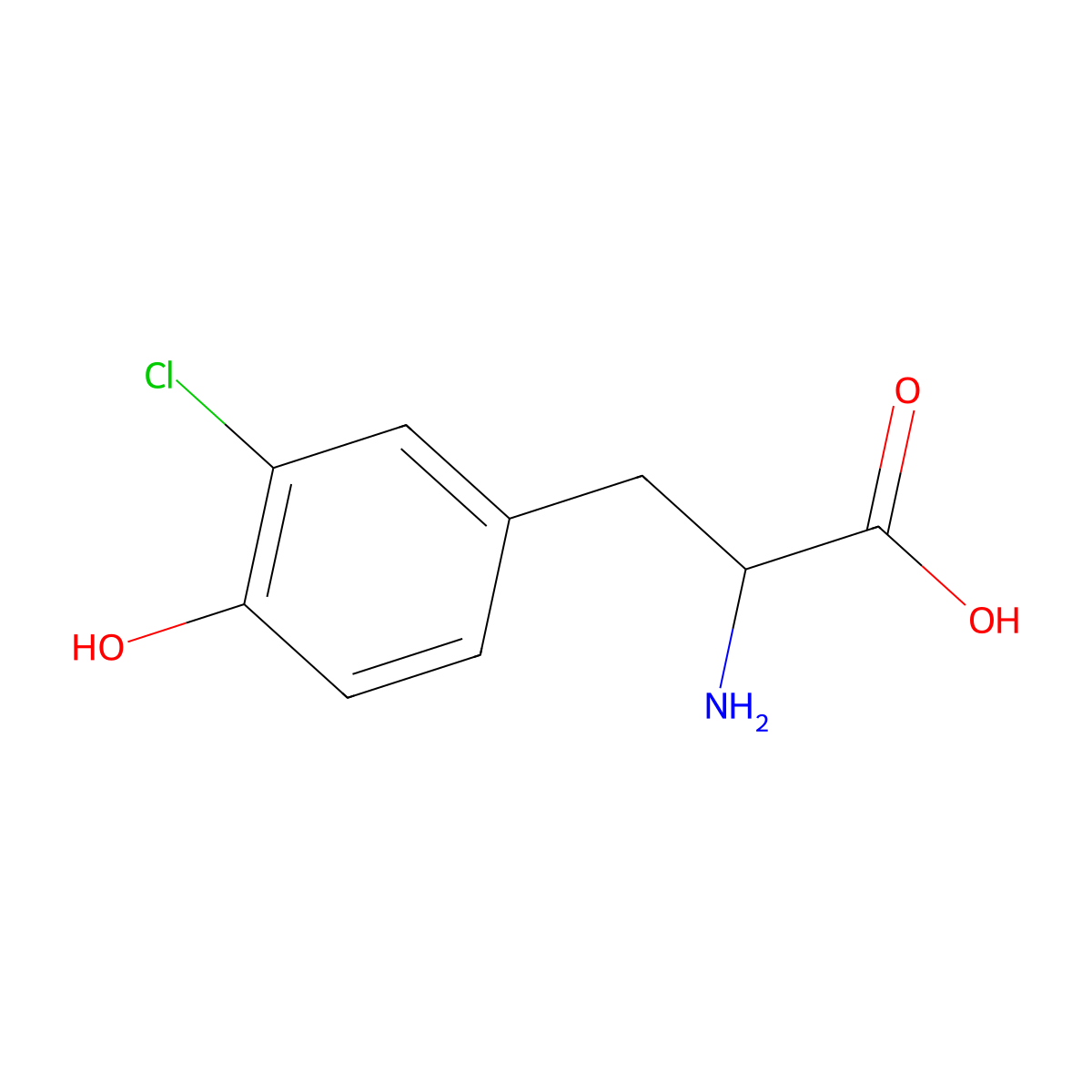 3-Chloro-L-Tyrosine molecular structure, CAS 7423-93-0