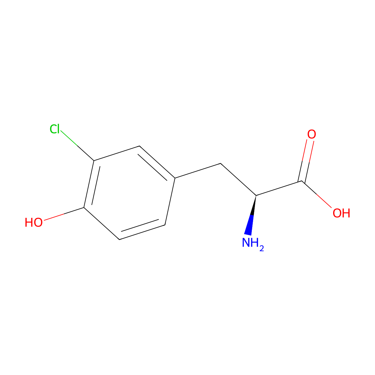 3-Chloro-L-Tyrosine molecular structure, CAS 7423-93-0