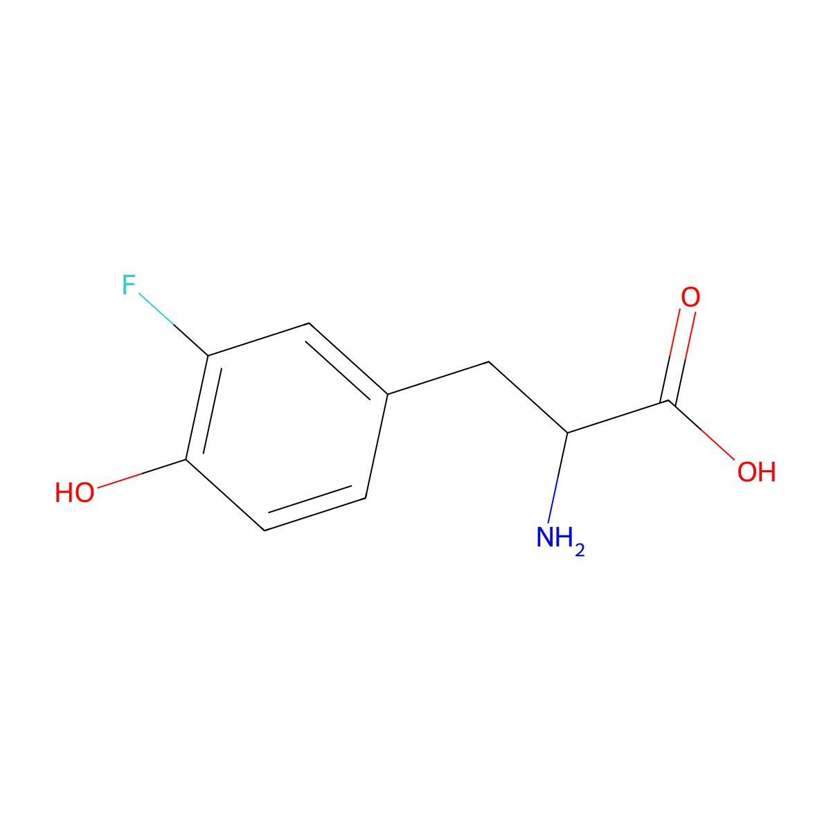 3-Fluoro-L-tyrosine molecular structure, CAS 7423-96-3