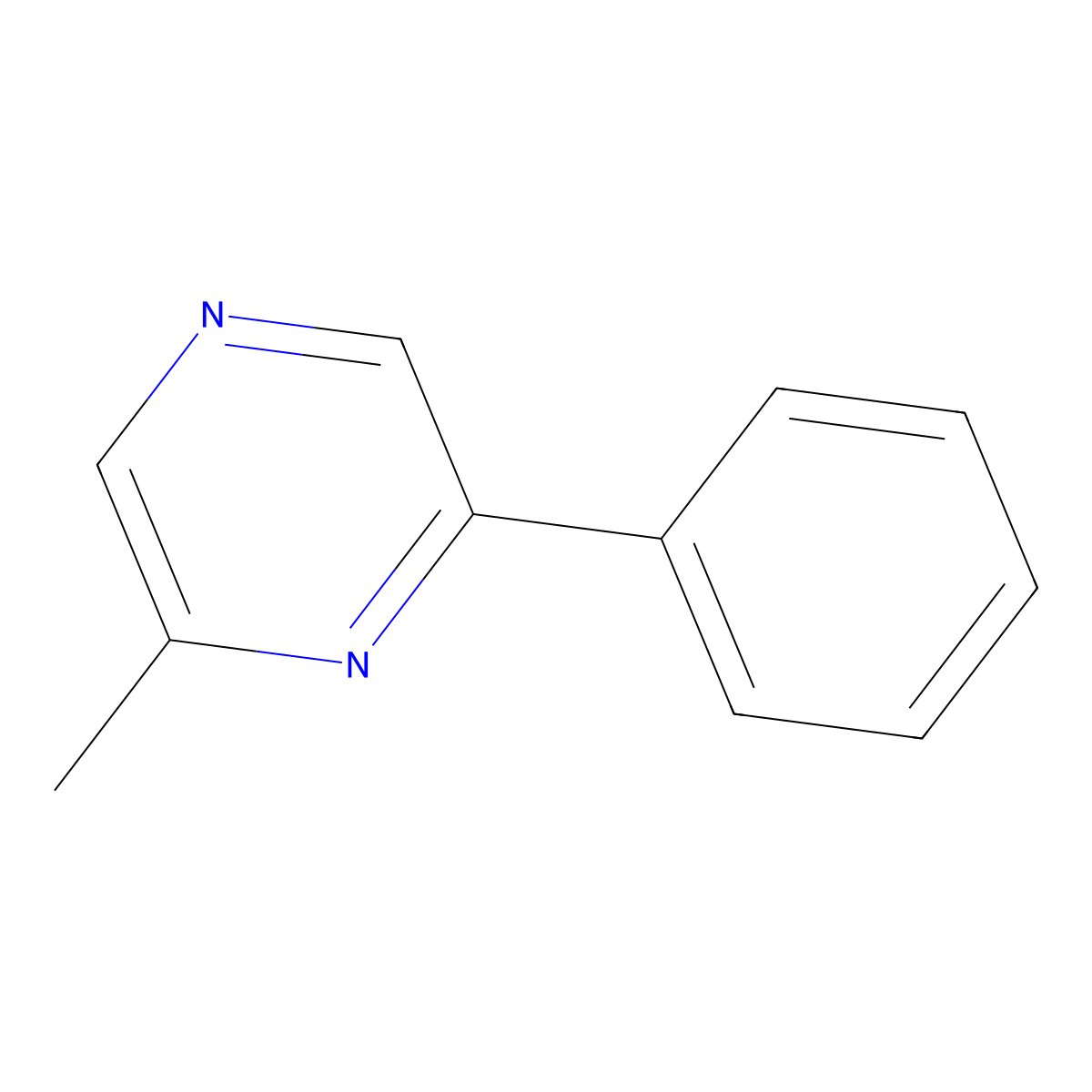 2-Methyl-6-phenylpyrazine molecular structure, CAS 74233-03-7