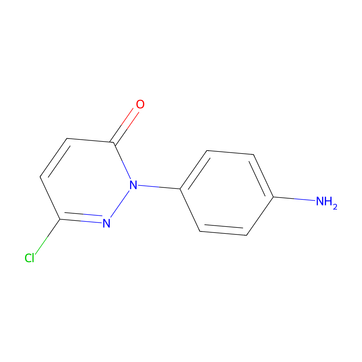 2-(4-Aminophenyl)-6-chloropyridazin-3(2H)-one molecular structure, CAS 74234-91-6