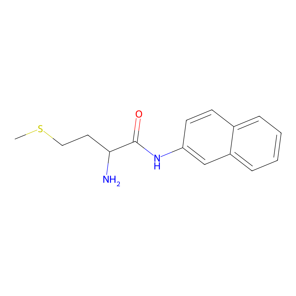 (2S)-2-Amino-4-(methylthio)-N-2-naphthalenylbutanamide molecular structure, CAS 7424-16-0