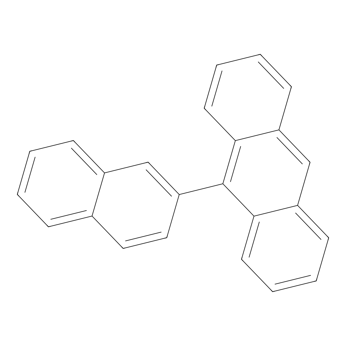 9-(Naphthalen-2-yl)anthracene molecular structure, CAS 7424-72-8