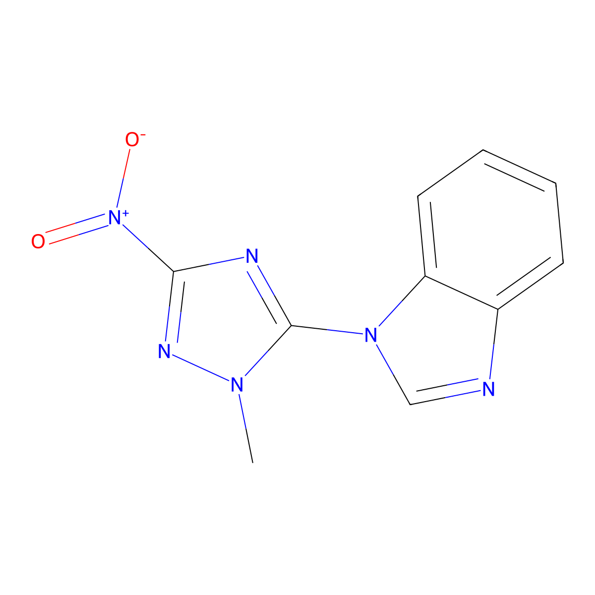 1-(2-Methyl-5-nitro-1,2,4-triazol-3-yl)benzimidazole molecular structure, CAS 74245-89-9