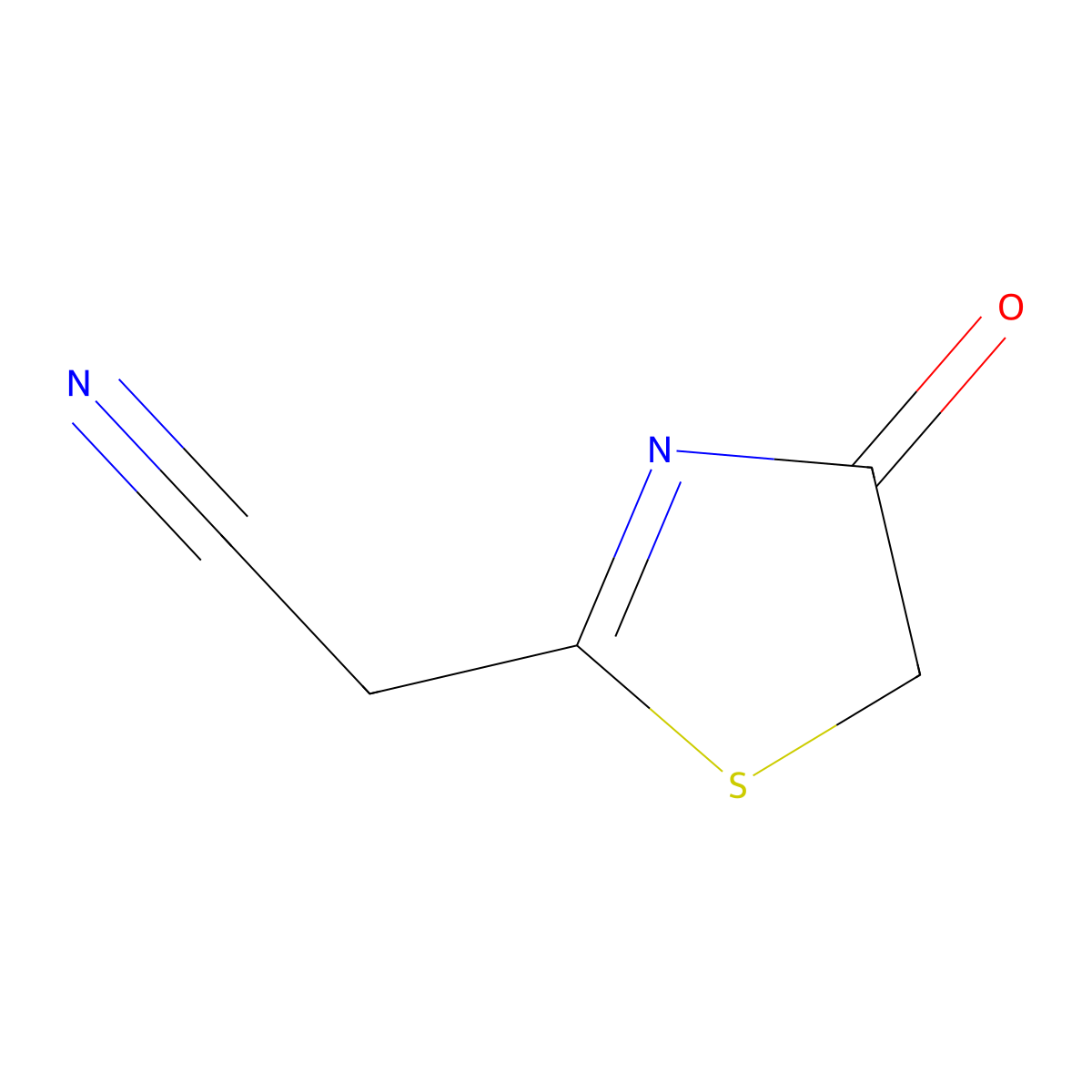 (4-Oxo-4,5-dihydro-1,3-thiazol-2-yl)acetonitrile molecular structure, CAS 74246-64-3