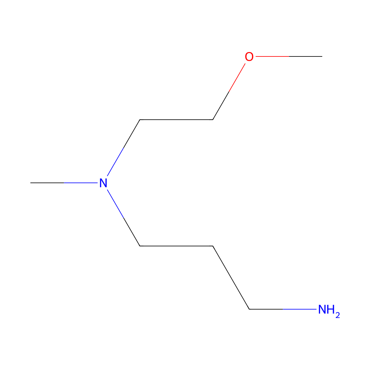 (3-Aminopropyl)(2-methoxyethyl)methylamine molecular structure, CAS 74247-25-9