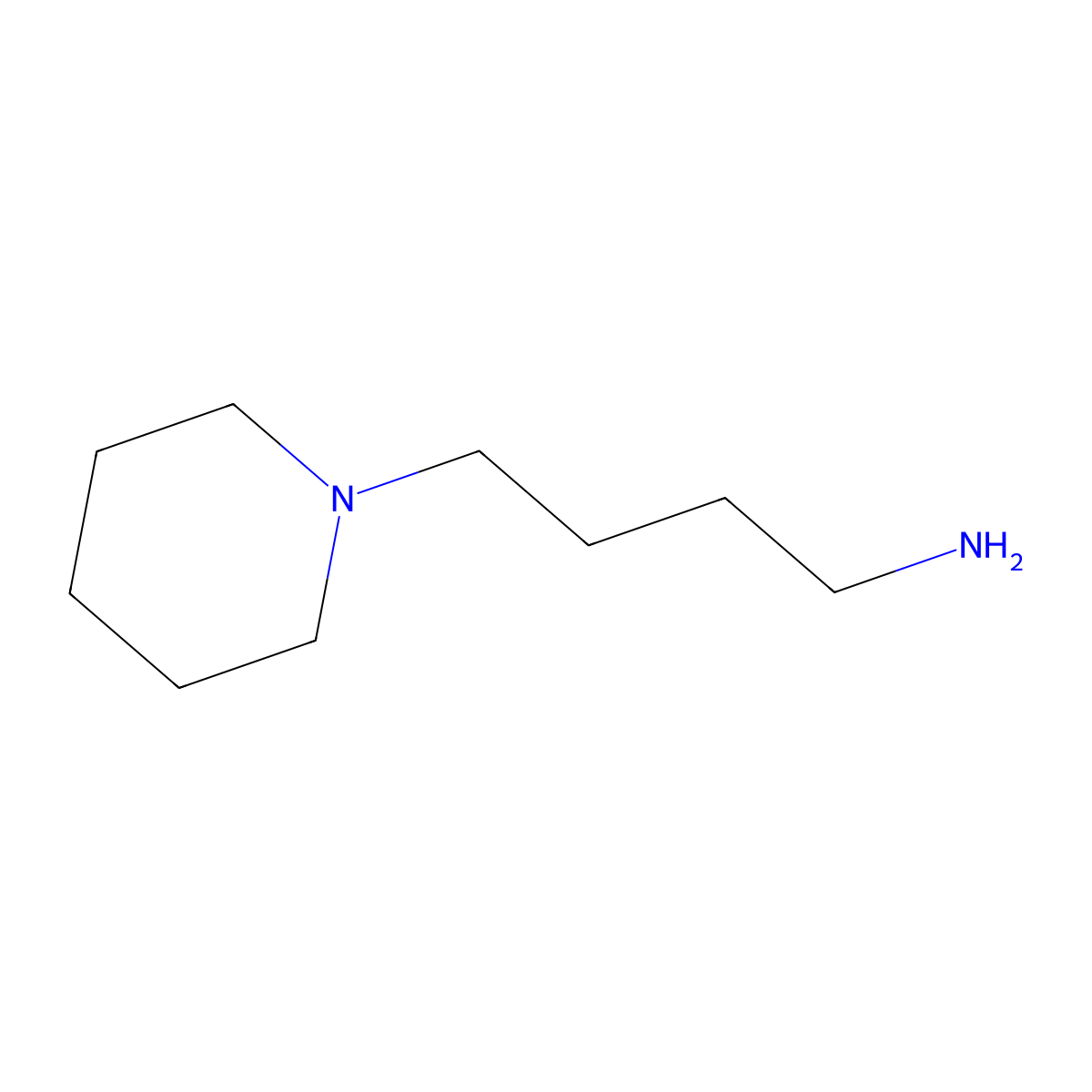 4-(Piperidin-1-yl)butan-1-amine molecular structure, CAS 74247-30-6
