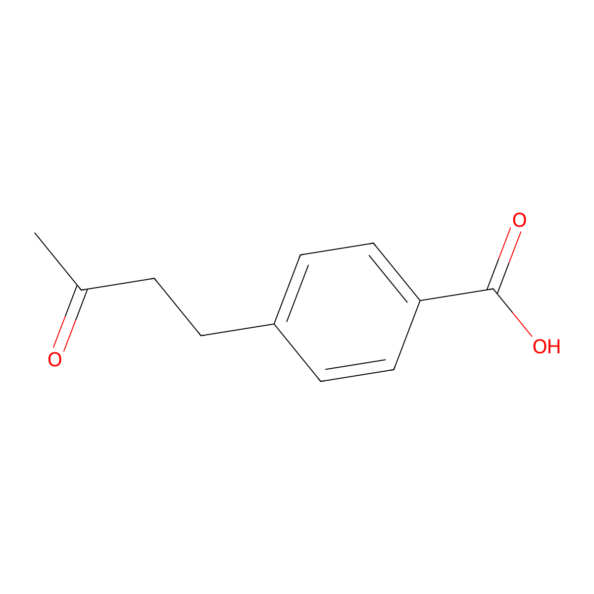 4-(3-Oxobutyl)benzoic acid molecular structure, CAS 74248-66-1