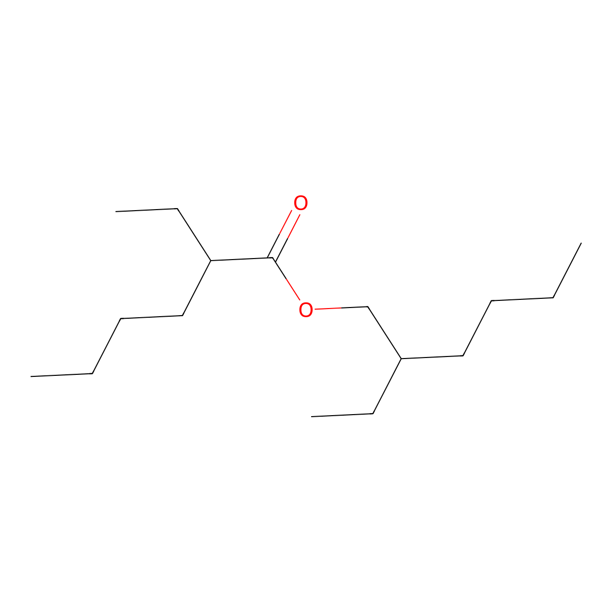 2-Ethylhexyl 2-ethylhexanoate molecular structure, CAS 7425-14-1