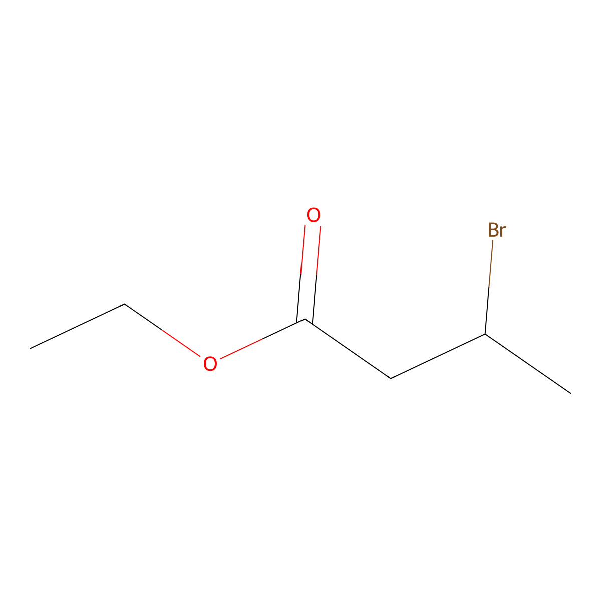 Butanoic acid, 3-bromo-, ethyl ester molecular structure, CAS 7425-49-2