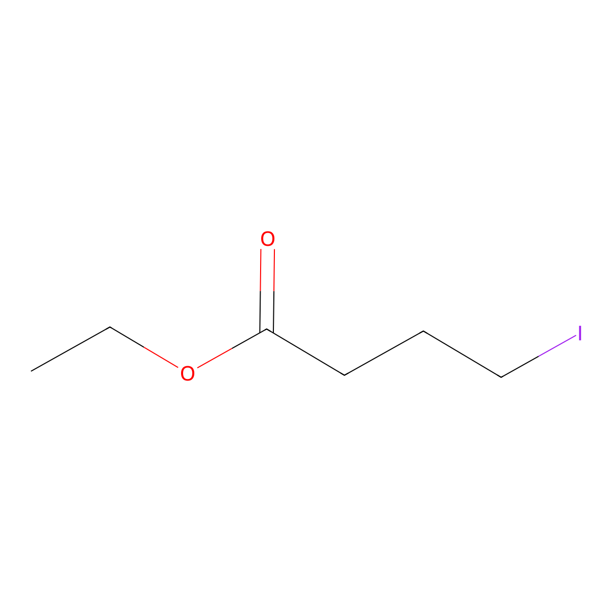 Ethyl 4-iodobutanoate molecular structure, CAS 7425-53-8