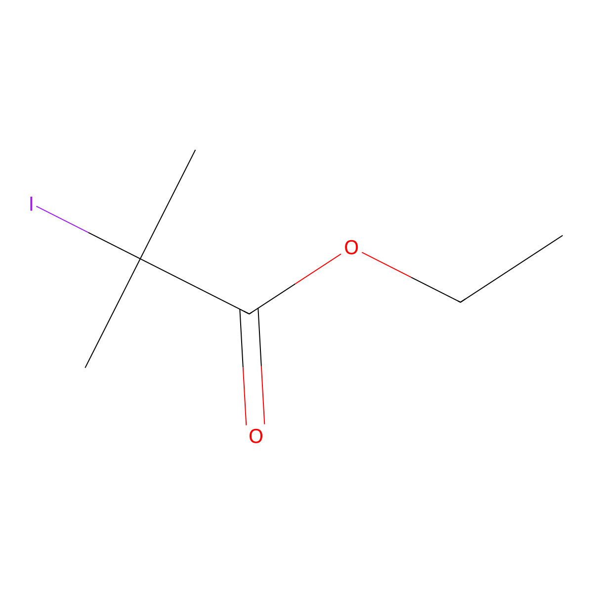 Ethyl 2-Iodo-2-methylpropionate molecular structure, CAS 7425-55-0