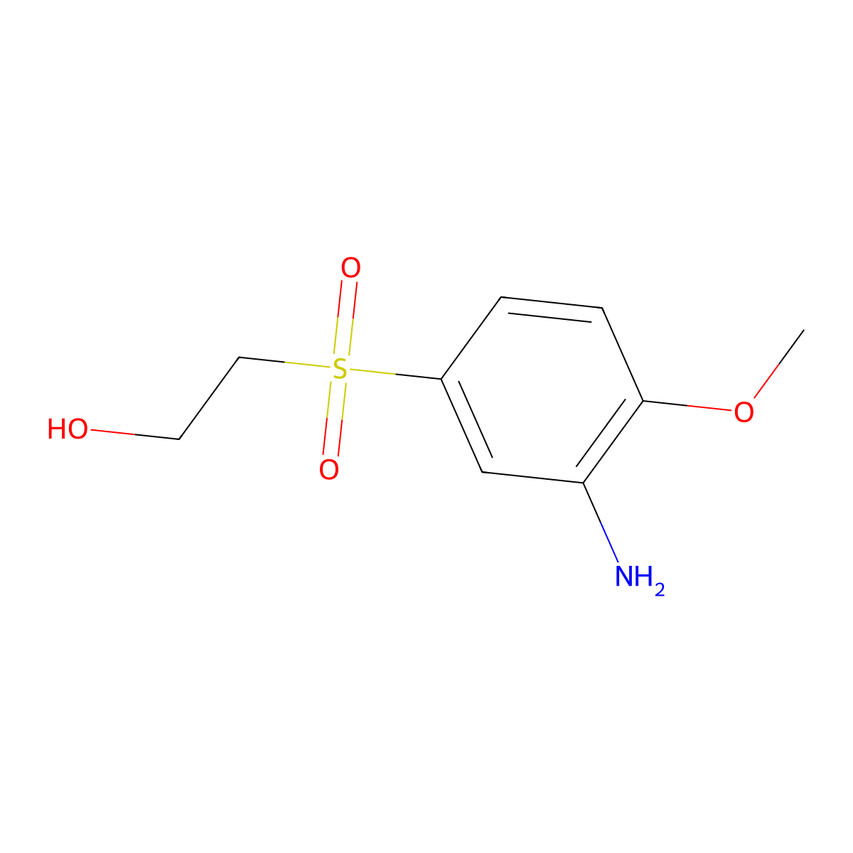 Ethanol, 2-[(3-amino-4-methoxyphenyl)sulfonyl]- molecular structure, CAS 7425-81-2