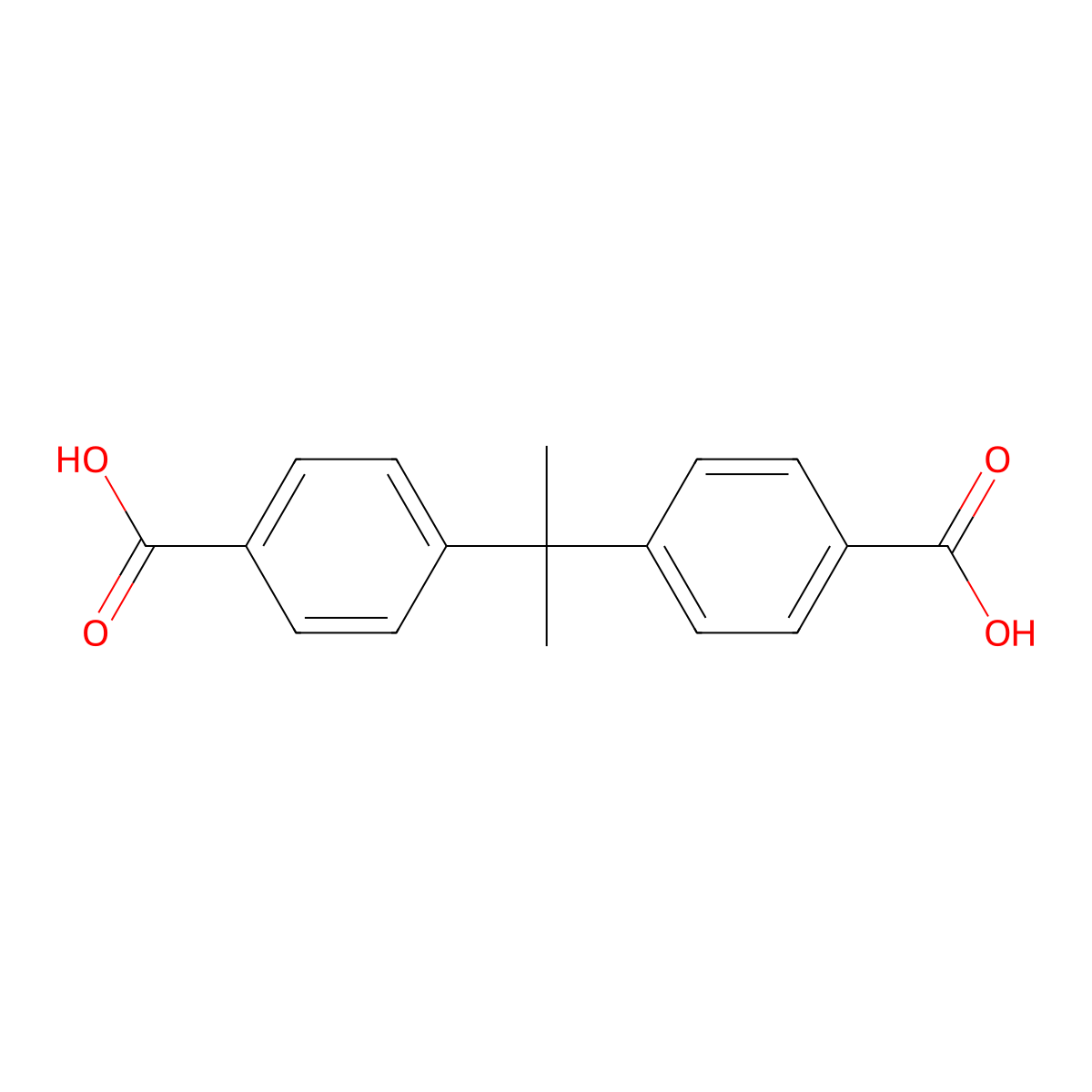 4,4'-(Propane-2,2-diyl)dibenzoic acid molecular structure, CAS 7425-84-5