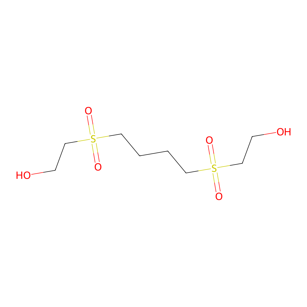 2,2'-(Butane-1,4-diyldisulfonyl)diethanol molecular structure, CAS 7426-03-1