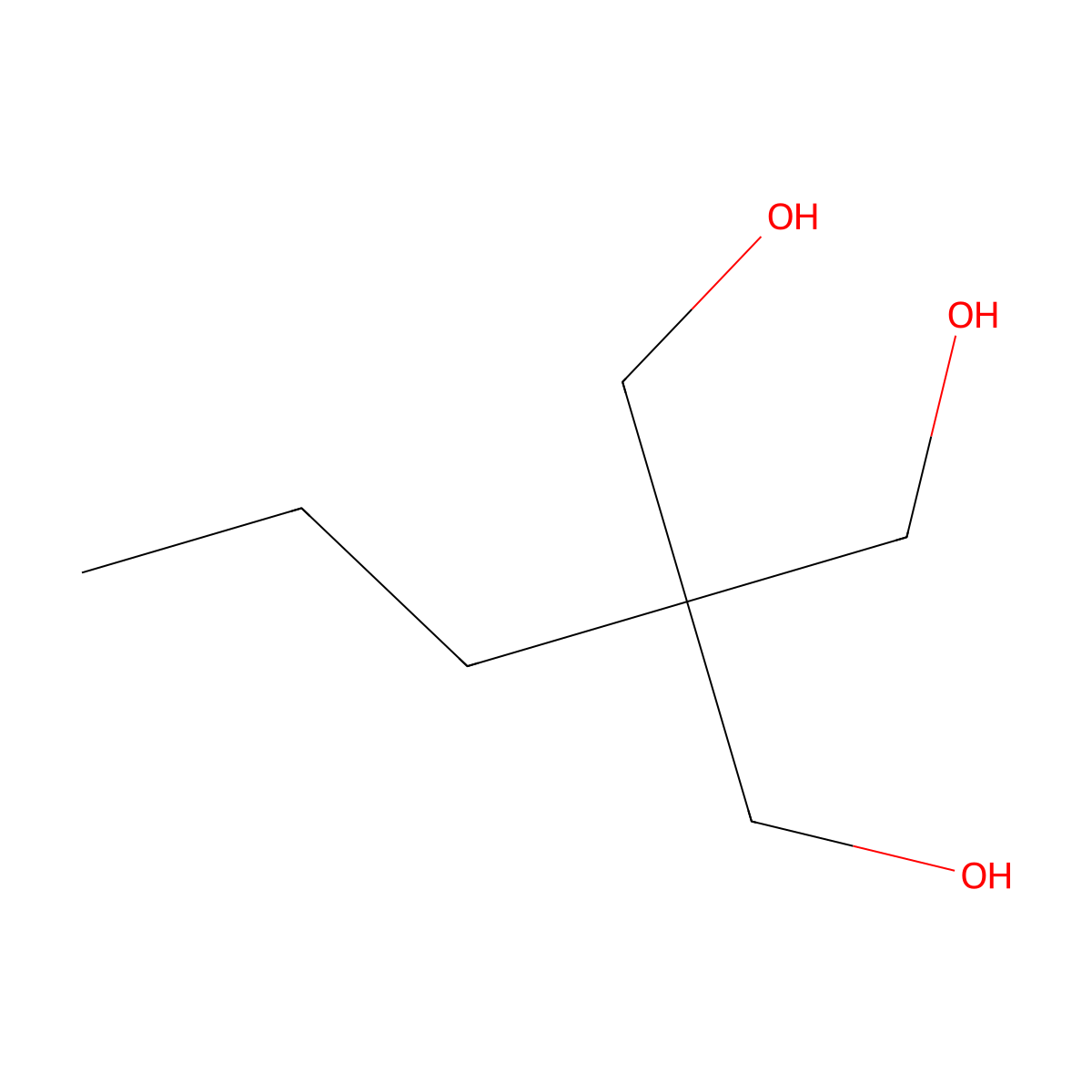 Butylidynetrimethanol molecular structure, CAS 7426-71-3