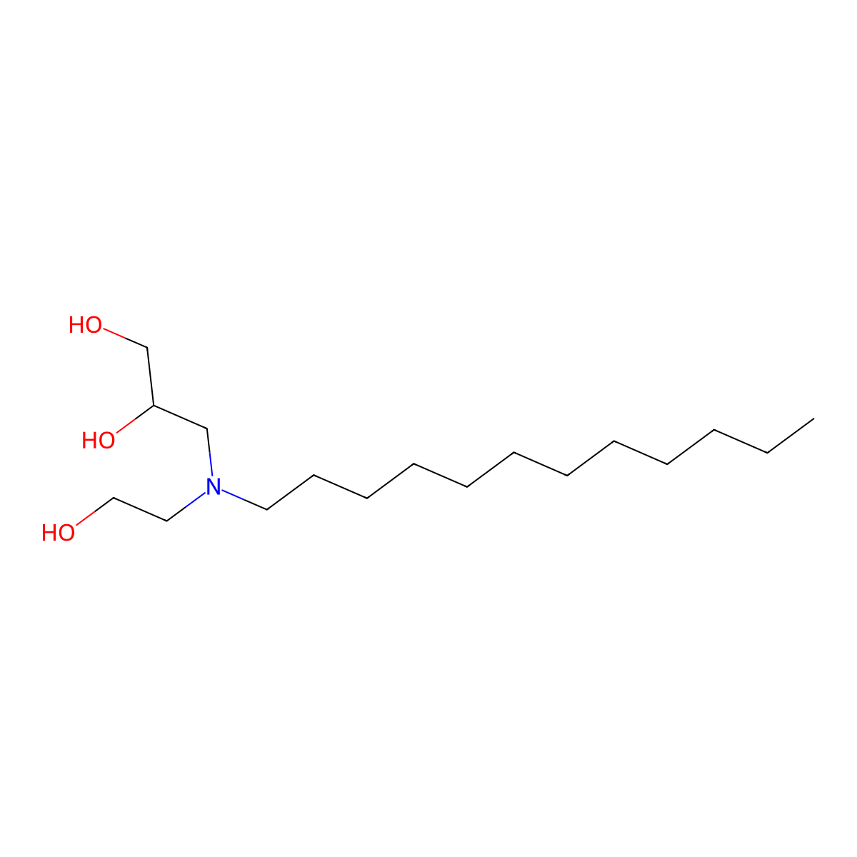 3-(N-Dodecyl-2-hydroxyethylamino)propane-1,2-diol molecular structure, CAS 74263-50-6