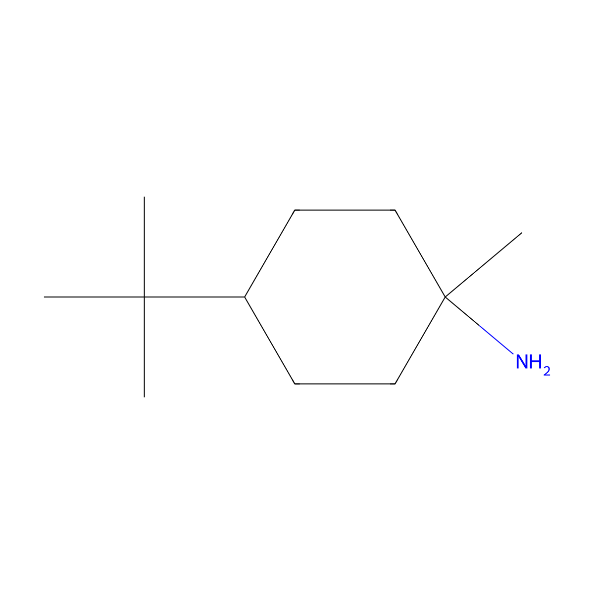 4-Tert-butyl-1-methylcyclohexan-1-amine molecular structure, CAS 742640-33-1