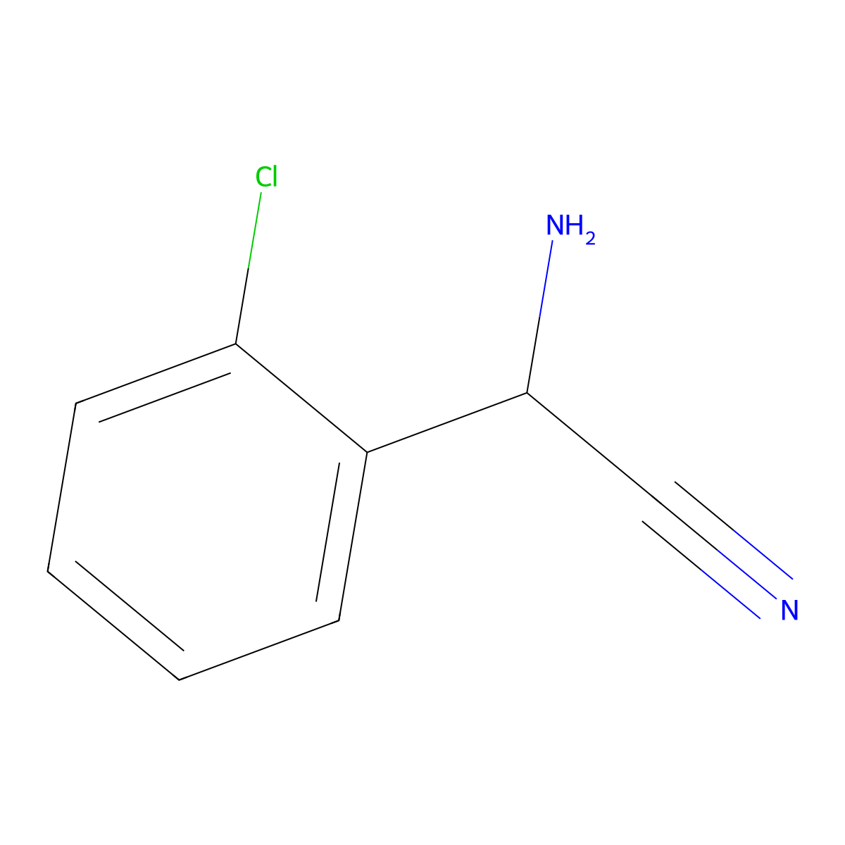 Amino(2-chlorophenyl)acetonitrile molecular structure, CAS 742640-72-8