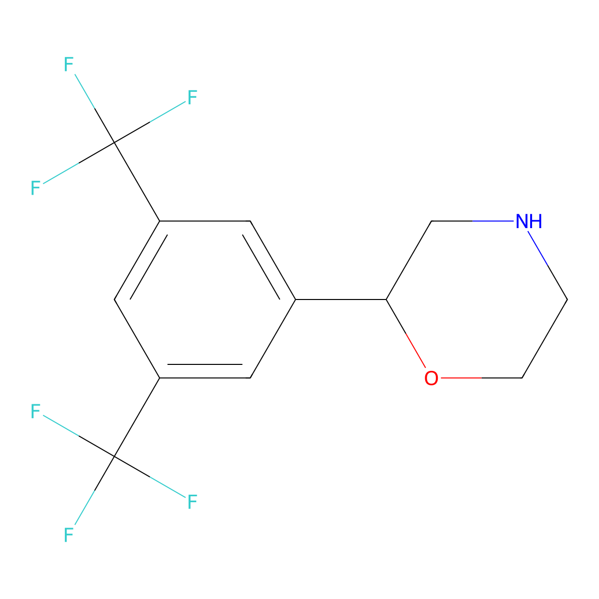 2-[3,5-Bis(trifluoromethyl)phenyl]morpholine molecular structure, CAS 742645-07-4