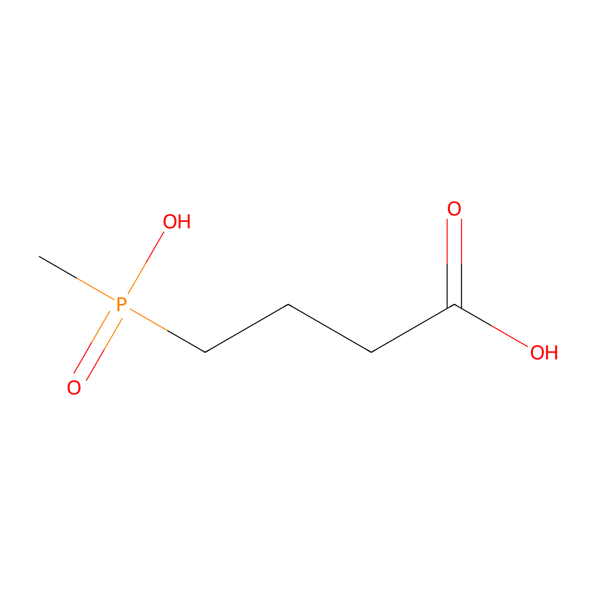 4-[Hydroxy(methyl)phosphoryl]butanoic acid molecular structure, CAS 74265-32-0