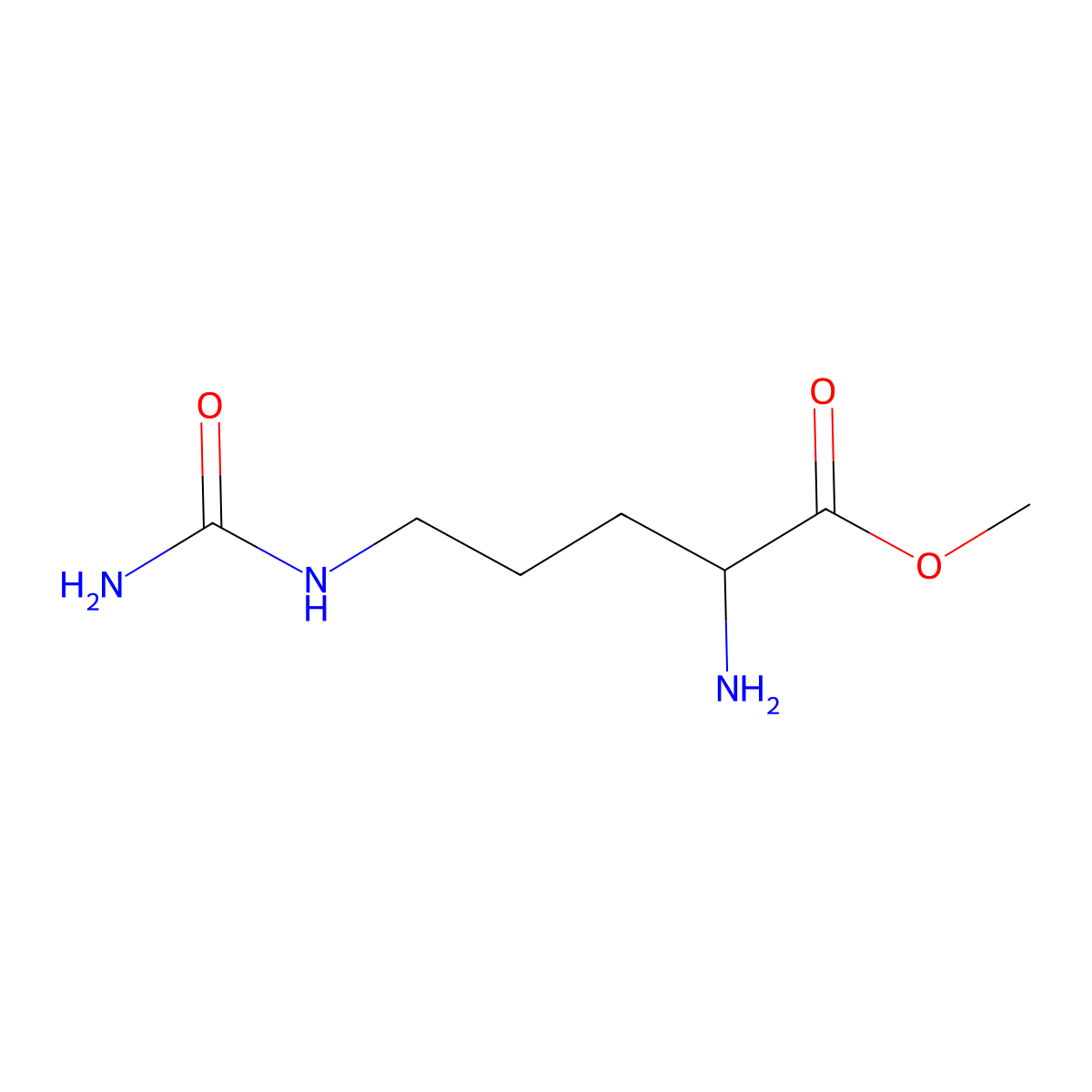 Methyl (2S)-2-amino-5-(carbamoylamino)pentanoate molecular structure, CAS 742655-88-5