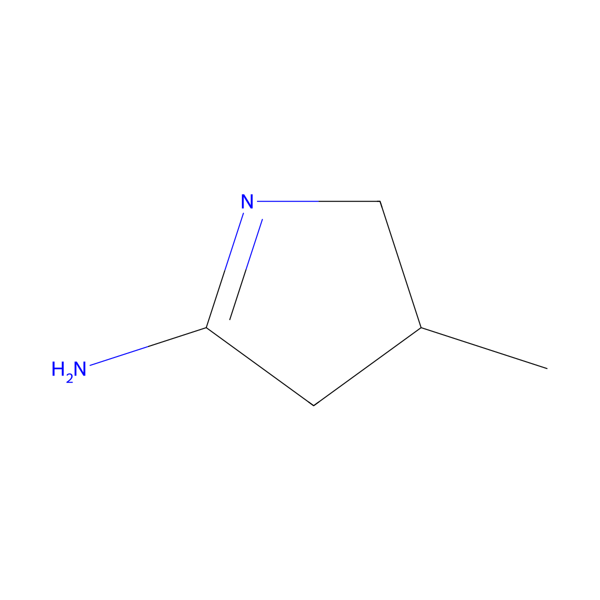 3-methyl-3,4-dihydro-2H-pyrrol-5-amine molecular structure, CAS 742658-98-6