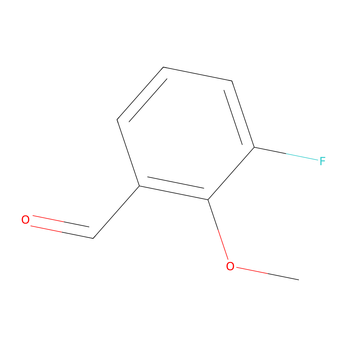 3-Fluoro-2-methoxybenzaldehyde molecular structure, CAS 74266-68-5