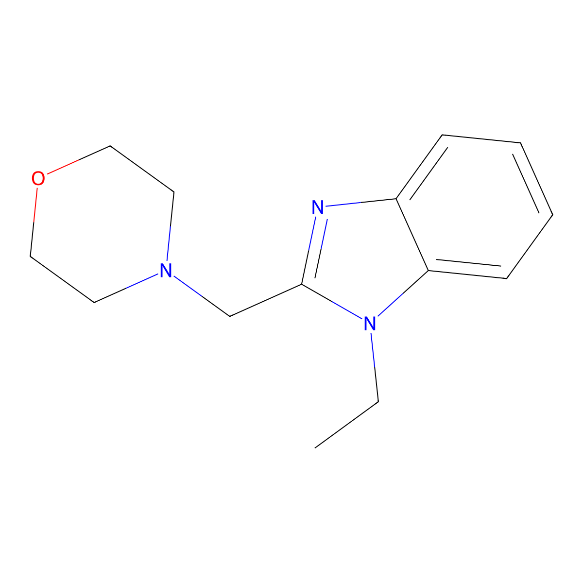 4-[(1-Ethylbenzimidazol-2-yl)methyl]morpholine molecular structure, CAS 742661-13-8