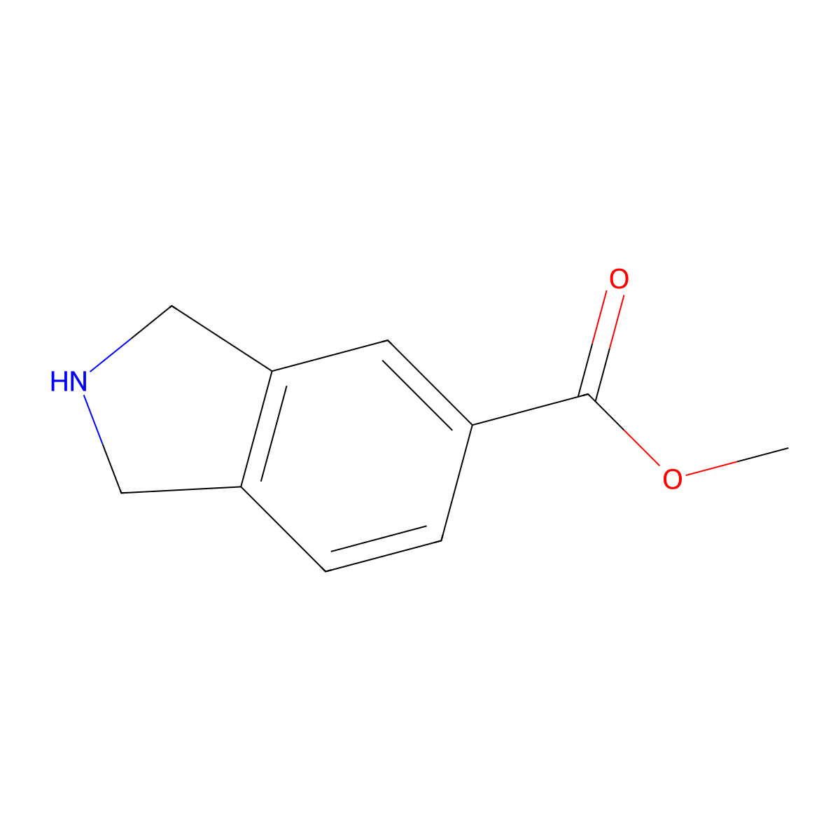 Methyl isoindoline-5-carboxylate molecular structure, CAS 742666-57-5